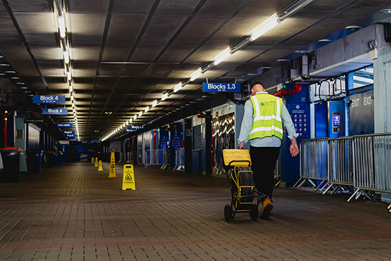 Drain cleaning for stadiums