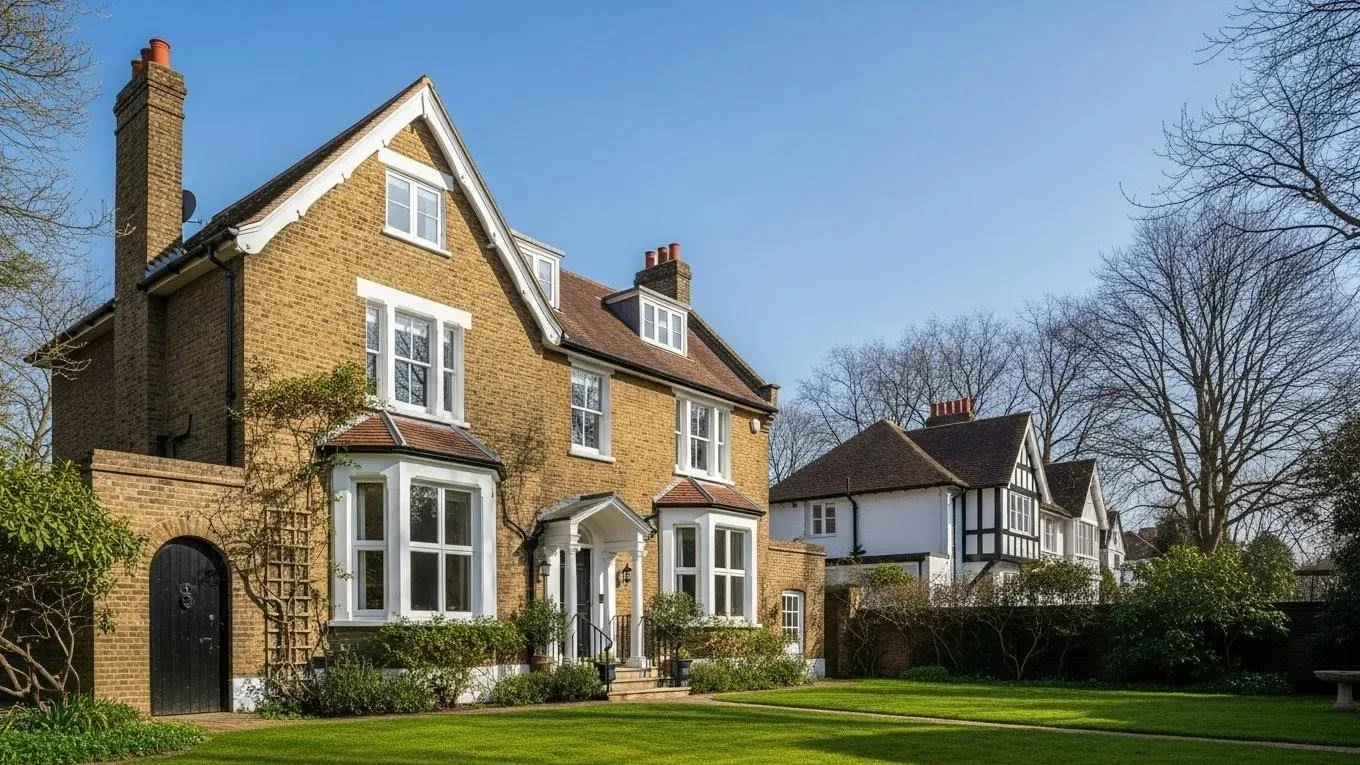 Historic London home emphasizing drainage solutions and architectural features2