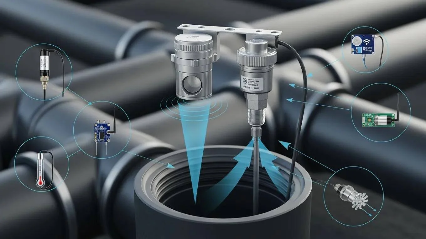IoT sensors for detecting drainage blockages, including ultrasonic and pressure sensors
