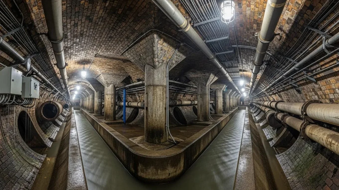 Overview of London's sewer network highlighting its complexity and historical significance